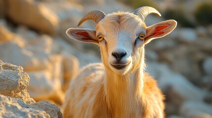 Golden Hour Goat: A Captivating Portrait