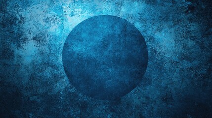 Abstract Blue Circle on Textured Background with Grunge Effect Highlighting Depth and Dimension