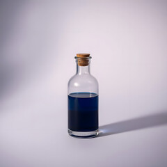 3D Dark İndigo Magic Potion Bottle for Fantasy Game