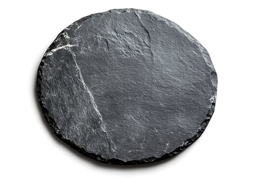 Smooth Circular Slate Stone Surface for Decorative or Culinary Use in Modern Design Projects