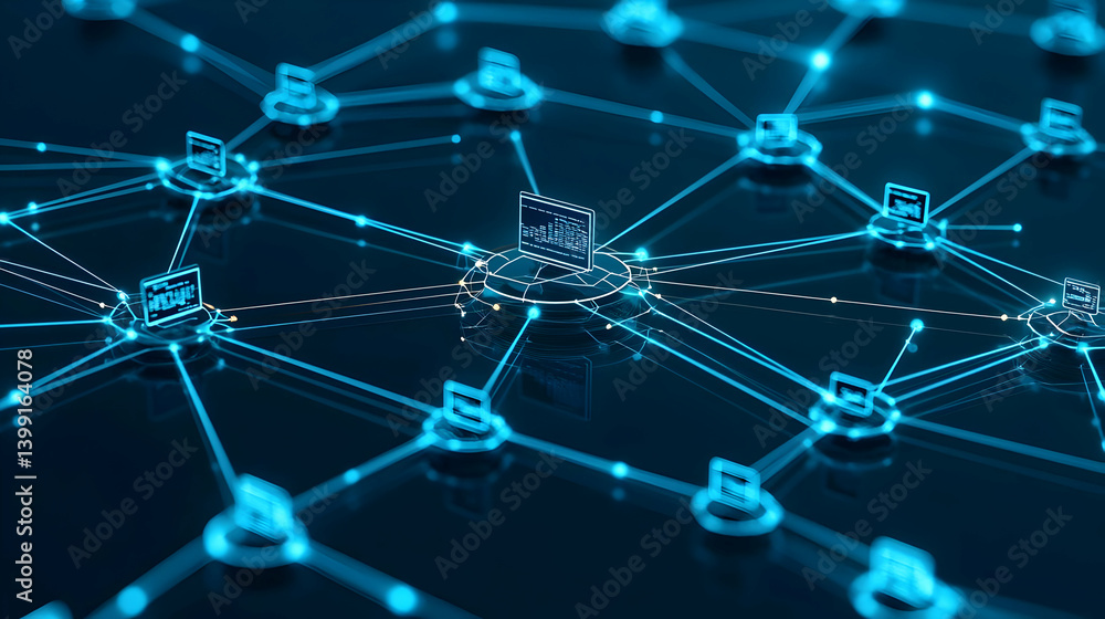 Aufkleber abstract network connection design