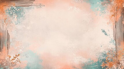 Elegant Soft Colorful Background with Pastel Hues of Aqua, Coral, and Cream Shades for Creative Designs