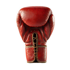 Red Leather Boxing Glove 3D Render