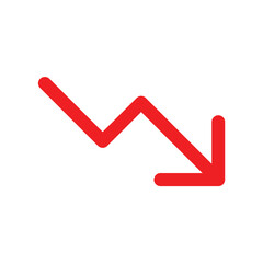 Red Line Stock Crash Icons