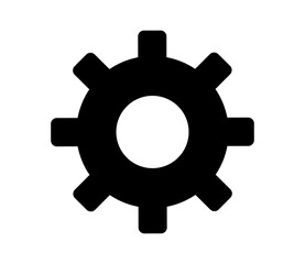 シンプルな歯車のアイコンイラスト　ベクター
