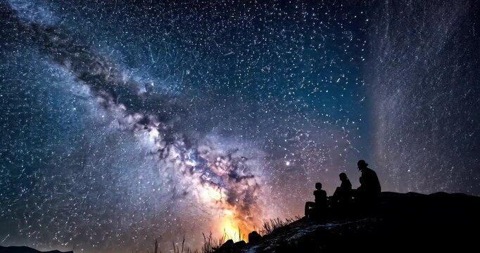 Family Stargazes at Night Camp