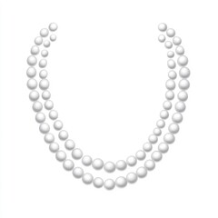 Obraz premium Elegant pearl necklace. Two strands of lustrous pearls create a classic, timeless design