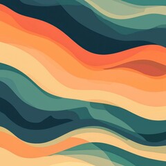 Abstract Colorful Wave Patterns in Earthy Tones for Design Use