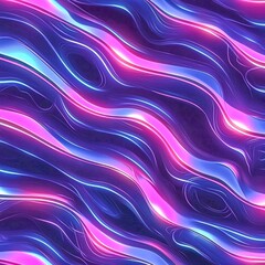 Abstract Colorful Flowing Waves Pattern in Neon Bright Tones