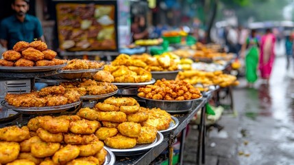 Fototapeta premium Street Food Stall Delicacies