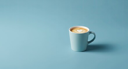 the cup of coffee has a heart on it