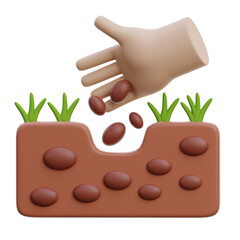 Sowing Seed 3D icon