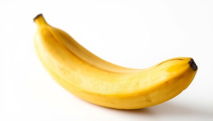 A perfectly ripe banana slice, isolated on pure white Full depth of field ensures sharp detail, snack, diet