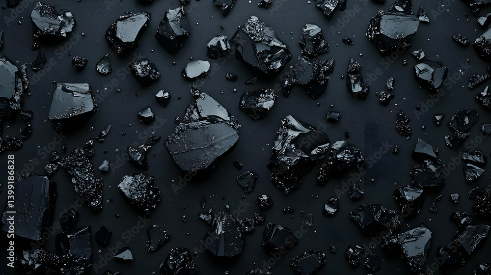 Aufkleber dark abstract pattern of scattered rocks