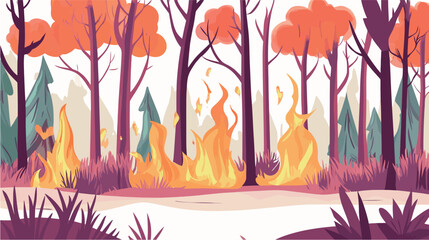Whimsical Fire Illustration for Children’s Book – Friendly Flame Character in a Safe, Magical Scene