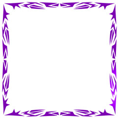 Abstract purple tribal design with sharp edges and curves, suitable for backgrounds or graphic art