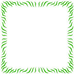 Green wavy border design with a blank center, ideal for invitations, announcements, or presentations