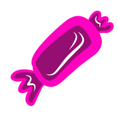 Vibrant pink candy illustration with playful design, perfect for children's products or promotions