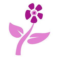 Vibrant pink flower blooming in a garden, surrounded by lush green foliage and soft sunlight