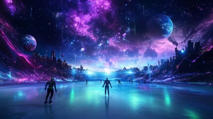Skaters in Cosmic Landscape