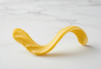  Classic Curved Shape of a Potato Chip Against White Perfect for Illustration
