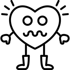 Nervous Heart Icon