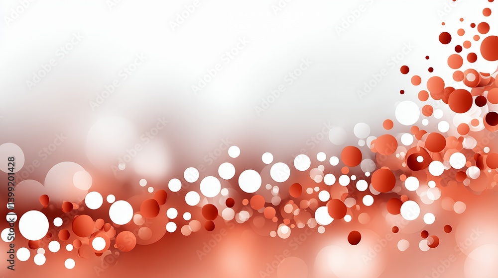 Poster abstract red and white bokeh lights background texture