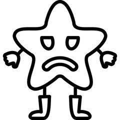 Unhappy Star Icon