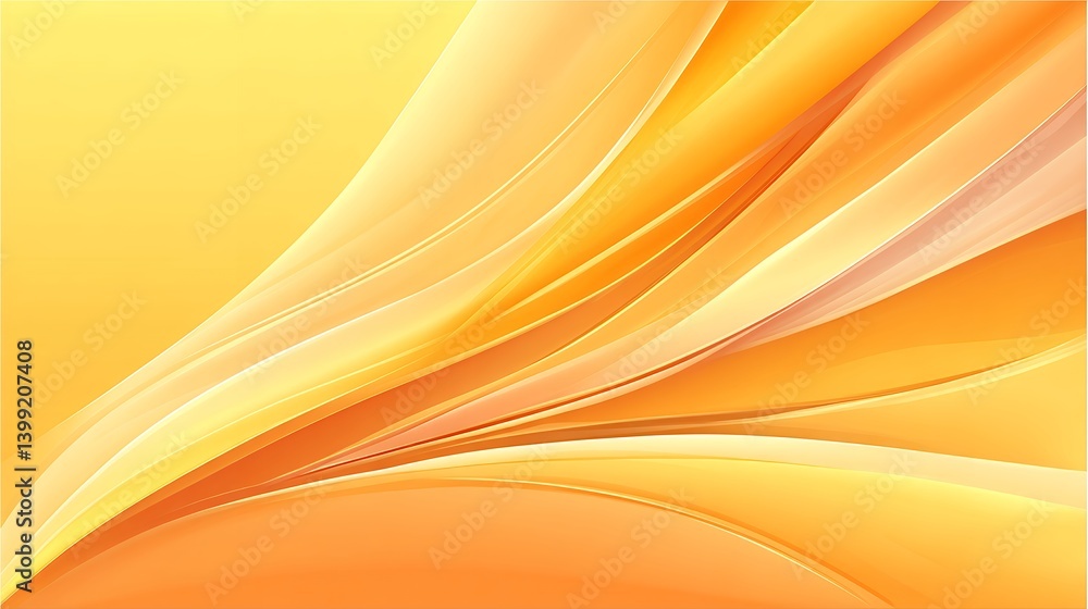 Poster abstract orange and yellow wave background with smooth gradient