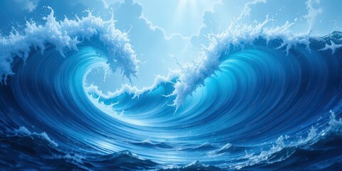  A Dreamlike Vision of Azure Depths and Gentle Swells