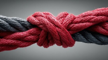 A tightening knot symbolizing economic pressures between usa and china ready to snap under strain