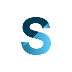S letter 3d vector illustration logo design. 3d background design.