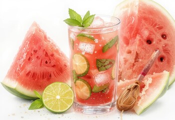  Refreshing Watermelon Agua Fresca with Lime Tropical Paradise
