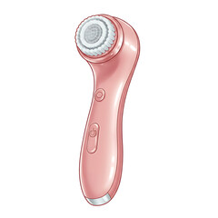 Cartoon plastic electric facial brush with silicone bristles