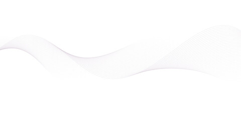 Abstract Black smooth wave on a white background. Dynamic sound wave. Design element. Vector illustration.