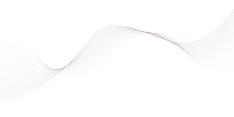 Abstract Black smooth wave on a white background. Dynamic sound wave. Design element. Vector illustration.