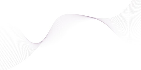 Obraz premium Abstract Black smooth wave on a white background. Dynamic sound wave. Design element. Vector illustration.