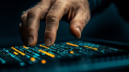 Closeup of hand on keyboard navigating the digital world with expertise