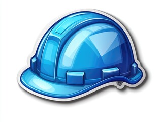 Fototapeta premium Safety hard hat, vibrant blue (2)