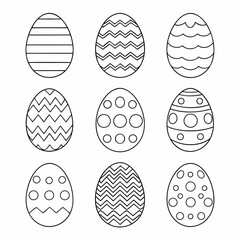 Minimal Easter Egg Pattern Set