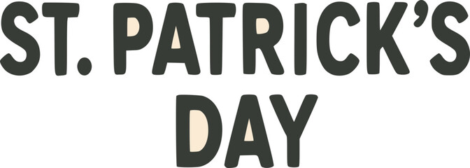 A cheerful and vibrant St. Patrick's Day-themed illustration in a cute, kawaii style. The main character is a smiling leprechaun with a red beard, dressed in a green suit and top hat, surrounded by sh