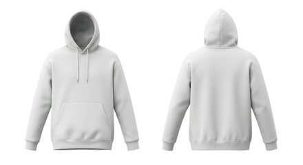 White Hoodie Mockup with Front  Back.