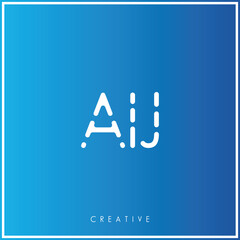 AIJ Creative Latter Logo Design. By Custom Branding Logo. Creative Logo Design. Logo Template. Vector illustration. Modern Design. Monogram Design
