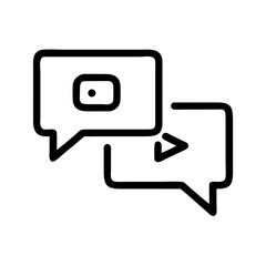 Fototapeta premium Chat Bubbles with Video Symbol Icon Design