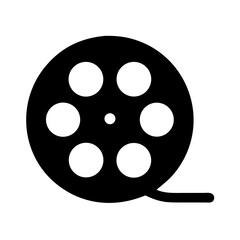 Film Reel with Multiple Holes Icon Design