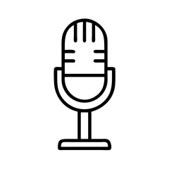 Microphone with Vertical Stand Icon Design