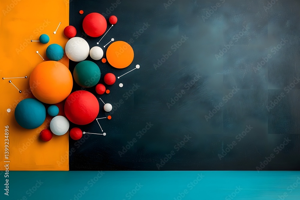Poster captivating data storytelling presented through intricate graphics on a worn chalkboard background s