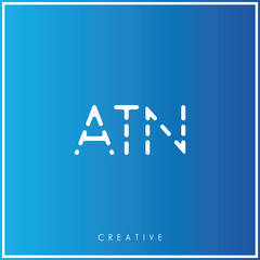 ATN Creative Latter Logo Design. By Custom Branding Logo. Creative Logo Design. Logo Template. Vector illustration. Modern Design. Monogram Design