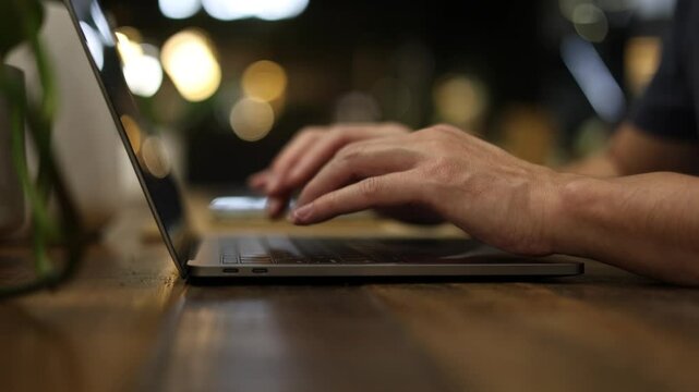 DevOps concept, software development, IT operations, agile programming, Concept with dev ops icon on computer screen and project manager, coder or sysadmin typing on keyboard, high software quality