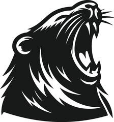 Vector silhouette of a wombat